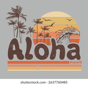 Aloha Hawaii Vintage Shirt Design