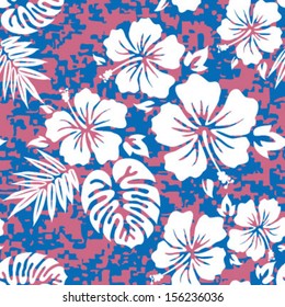 Aloha Hawaiian Shirt Seamless Background Pattern