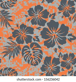 Aloha Hawaiian Shirt Seamless Background Pattern