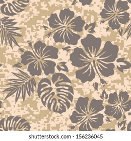 Aloha Hawaiian Shirt Seamless Background Pattern Stock Vector (Royalty ...