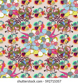 Aloha hawaiian shirt vector multicolored seamless pattern.