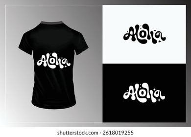 Aloha Label Logo - Grungy T-Shirt Design For Youthwear Brand