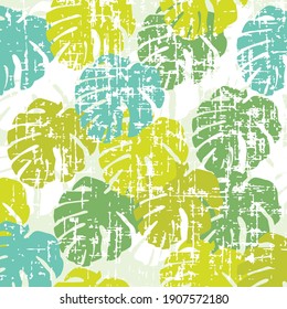 Aloha Pattern Vector background print  pattern with leaf's of tropical 