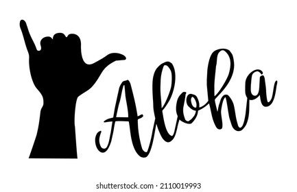 Aloha and shaka hand sign
