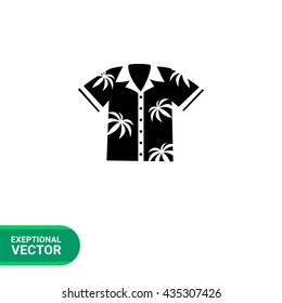 Aloha shirt simple icon