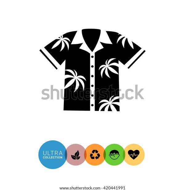 アロハシャツのシンプルアイコン のベクター画像素材 ロイヤリティフリー
