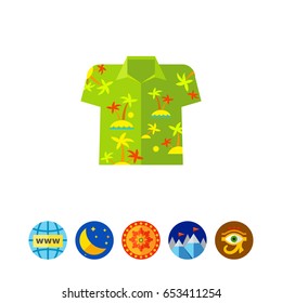Aloha Shirt Vector Icon