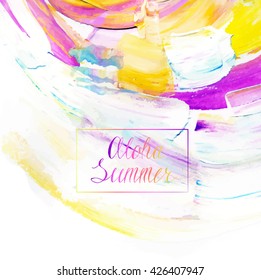 Aloha Summer ,colored spots vector,beautiful abstract background, different stains