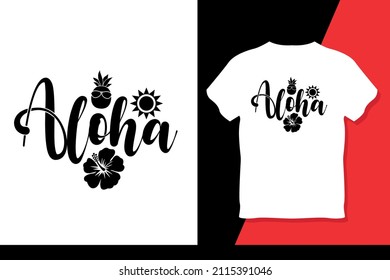 Aloha Summer Day T-Shirt Design