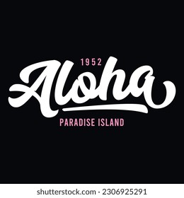 Aloha summer graphic design vector