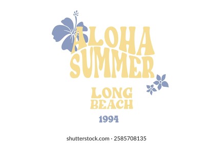 Aloha summer long beach graphics
