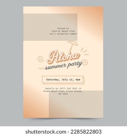 Aloha Summer Party Flyer Template. A clean, modern, and high-quality design of Flyer vector design. Editable and customize template flyer