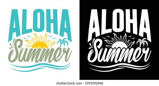Aloha Summer Printable Vector Illustration