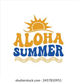 Aloha Summer Retro Summer quote T-shirt