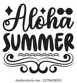 Aloha Summer T-shirt Design Vector File