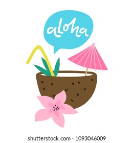 Aloha! Summer vector illustration 