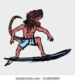Aloha surfer vector art