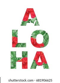 Aloha Tropical Poster Design