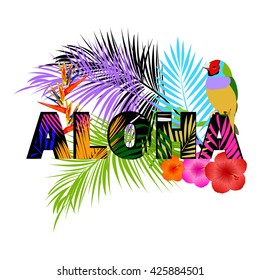  Aloha T-Shirt design. Best creative design for poster, flyer, presentation. Vector.