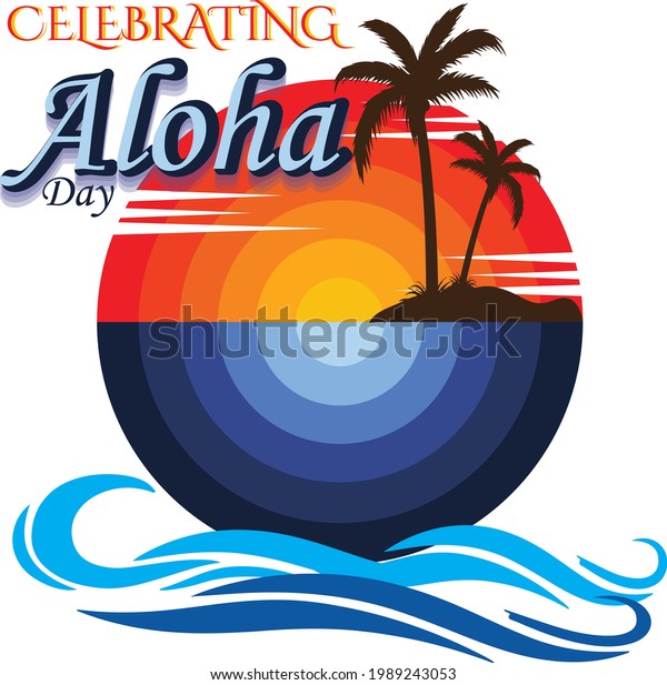 Aloha Vector Illustration Isolated On White Stock Vector (Royalty Free ...