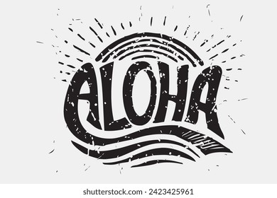 aloha vector illustration for logo. stock image