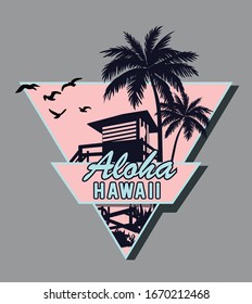 Aloha vector illustration for t-shirt and other uses
