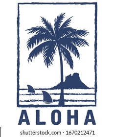 Aloha vector illustration for t-shirt and other uses
