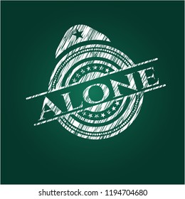 Alone chalk emblem