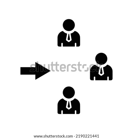 Alone, discrimination, exclude icon. Black vector graphics.