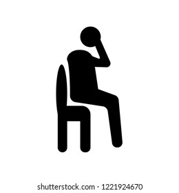 alone human icon. Trendy alone human logo concept on white background from Feelings collection. Suitable for use on web apps, mobile apps and print media.