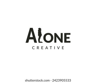 Alone Latter  Logo  ,  Alone Logo  Design 