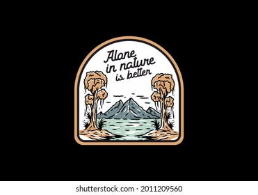 Allein in der Natur ist ein besseres Design für Vintage-Illustrationen