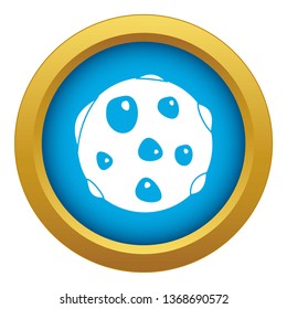 Alone planet icon blue vector isolated on white background for any design