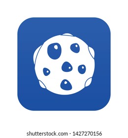 Alone planet icon digital blue for any design isolated on white vector illustration