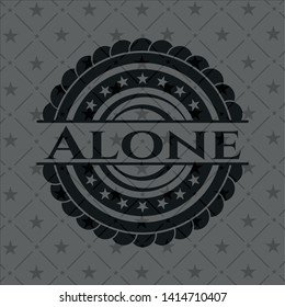 Alone realistic black emblem. Vector Illustration. Detailed.