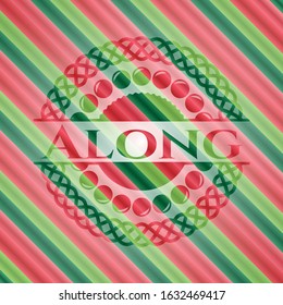 Along christmas emblem background. Vector Illustration. Detailed.