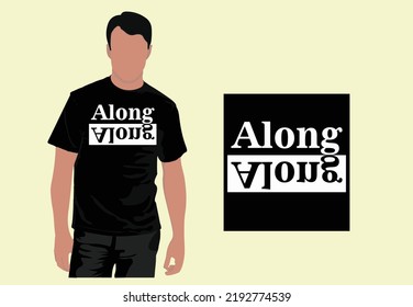 Das T-Shirt-Design von "Along" in Textillustration.