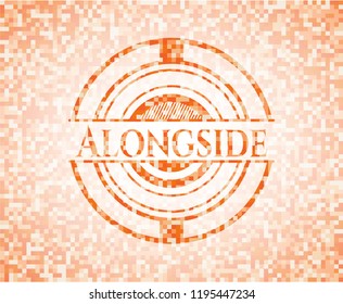 Alongside orange mosaic emblem