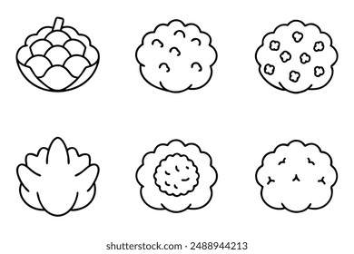 Aloo Gobi line art expressive dish desig
