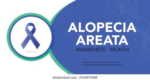 Alopecia Areata Awareness Month is observed every year in September. Holiday concept. Template for background, banner, card, poster, placard, design template with unique shapes with standard color.
