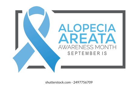 El Mes de la Conciencia de la Alopecia Areata se observa cada año en septiembre. Fondo de concepto de Festiva, pancarta, diseño de Anuncio, diseño de fondo de Ilustración vectorial de Plantilla.