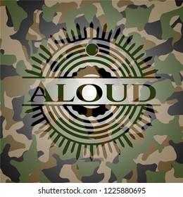 Aloud on camouflage pattern