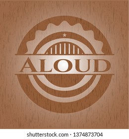 Aloud wood icon or emblem