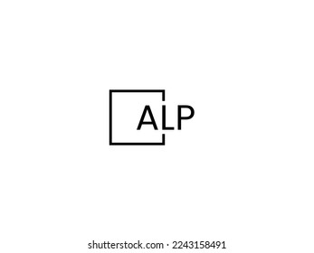 Letra ALP diseño creativo elegante del logo de swoosh