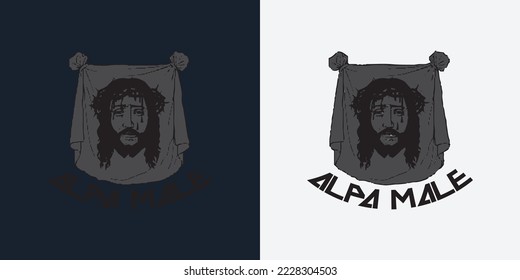 Alpa Male t shirt design vector for your company