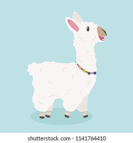 alpaca animal Vector illustration