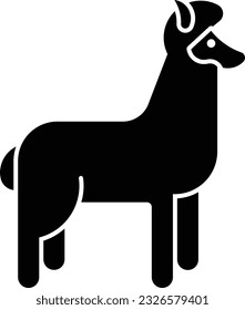 alpaca camel hoofed llama lama Glyph