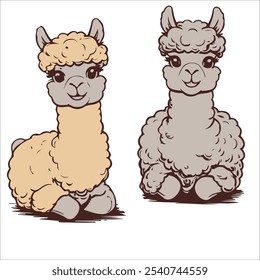 Alpaca Clour completo Dois em Vetor