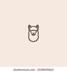 Alpaca icon flat vector design.