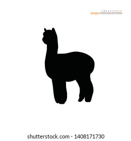 alpaca icon on white background.vector illustration.